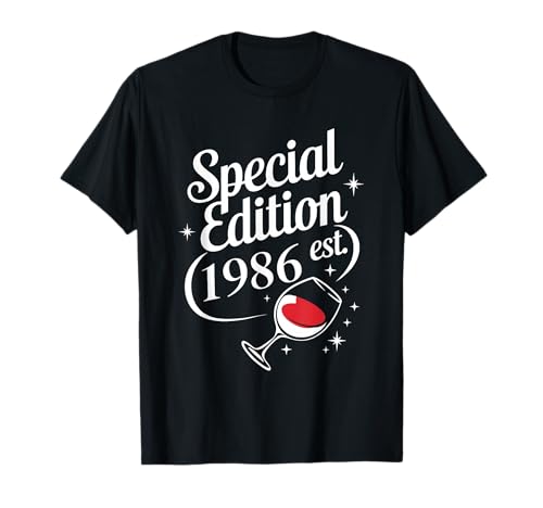 Jahrgang 1986 Geburtstag Design Frauen Männer geboren 1986 T-Shirt von GebGesch 1986 Geburtstag Geschenke