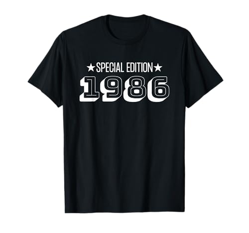 Jahrgang 1986 Geburtstag Design Frauen Männer geboren 1986 T-Shirt von GebGesch 1986 Geburtstag Geschenke