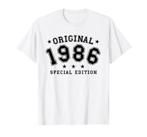 Jahrgang 1986 Geburtstag Design Frauen Männer geboren 1986 T-Shirt von GebGesch 1986 Geburtstag Geschenke