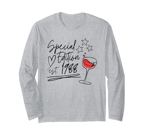 Jahrgang 1988 Geburtstag Design Frauen Männer geboren 1988 Langarmshirt Jahrgang 1988 Geburtstag Design Frauen Männer geboren 1988 Langarmshirt von GebGesch 1988 Geburtstag Geschenke