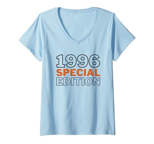 Damen 29 Jahre Jahrgang 1996 29 Geburtstag geboren 1996 T-Shirt mit V-Ausschnitt von GebGesch 1996 Geburtstag Geschenke