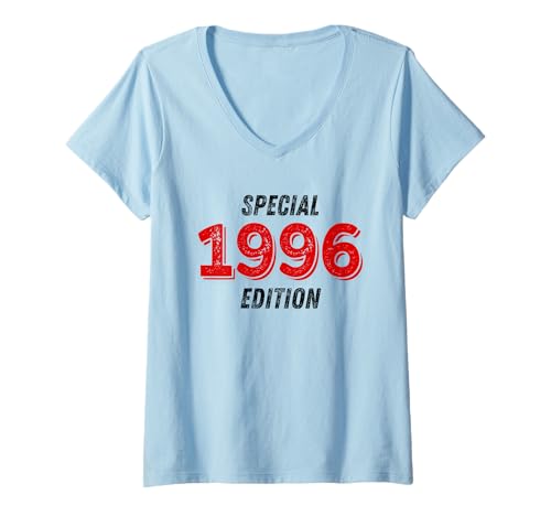 Damen 29 Jahre Jahrgang 1996 29 Geburtstag geboren 1996 T-Shirt mit V-Ausschnitt von GebGesch 1996 Geburtstag Geschenke