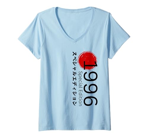 Damen 29 Jahre Jahrgang 1996 29 Geburtstag geboren 1996 T-Shirt mit V-Ausschnitt von GebGesch 1996 Geburtstag Geschenke