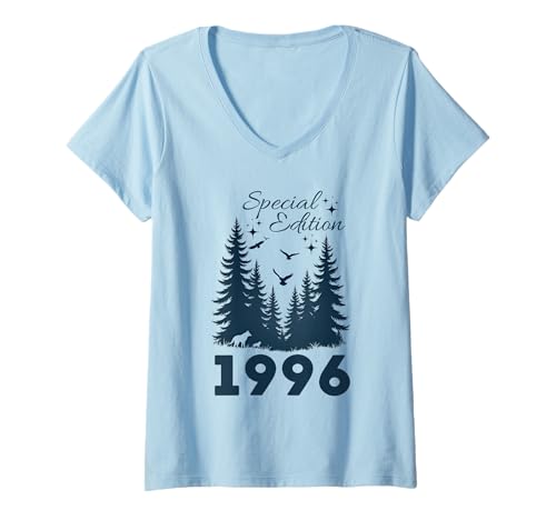 Damen 29 Jahre Jahrgang 1996 29 Geburtstag geboren 1996 T-Shirt mit V-Ausschnitt von GebGesch 1996 Geburtstag Geschenke