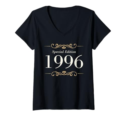 Damen 29 Jahre Jahrgang 1996 29 Geburtstag geboren 1996 T-Shirt mit V-Ausschnitt von GebGesch 1996 Geburtstag Geschenke