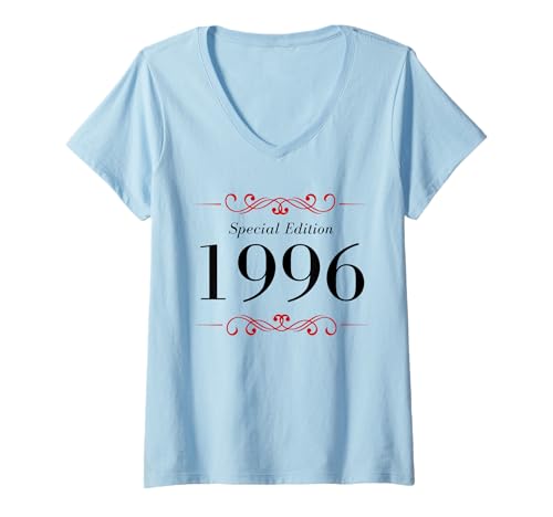 Damen 29 Jahre Jahrgang 1996 29 Geburtstag geboren 1996 T-Shirt mit V-Ausschnitt von GebGesch 1996 Geburtstag Geschenke