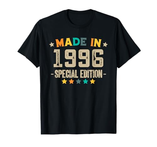 Jahrgang 1996 Geburtstag Design Frauen Männer geboren 1996 T-Shirt von GebGesch 1996 Geburtstag Geschenke