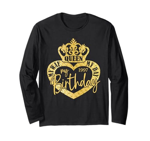 Jahrgang 1997 Geburtstag Design Frauen geboren 1997 Langarmshirt Jahrgang 1997 Geburtstag Design Frauen geboren 1997 Langarmshirt von GebGesch 1997 Geburtstag Geschenke