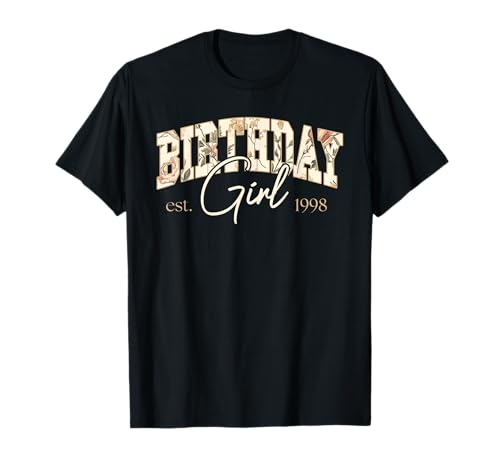 Jahrgang 1998 Geburtstag Design Frauen geboren 1998 T-Shirt von GebGesch 1998 Geburtstag Geschenke