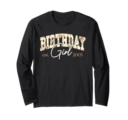 Jahrgang 2003 Geburtstag Design Frauen geboren 2003 Langarmshirt von GebGesch 2003 Geburtstag Geschenke
