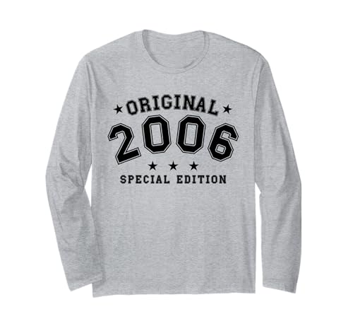 Jahrgang 2006 Geburtstag Design Frauen Männer geboren 2006 Langarmshirt Jahrgang 2006 Geburtstag Design Frauen Männer geboren 2006 Langarmshirt von GebGesch 2006 Geburtstag Geschenke