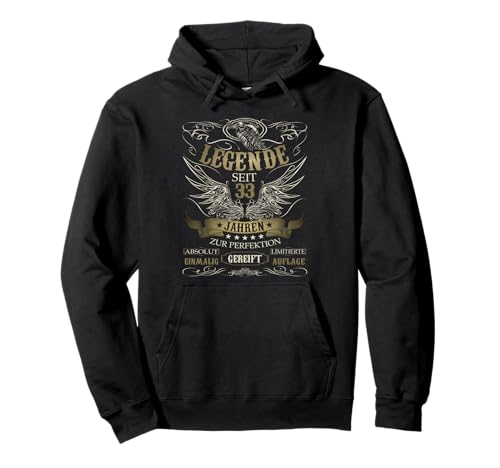 33 Geburtstag Frauen Männer 33 Jahre Pullover Hoodie von GebGesch 33. Geburtstag Geschenke