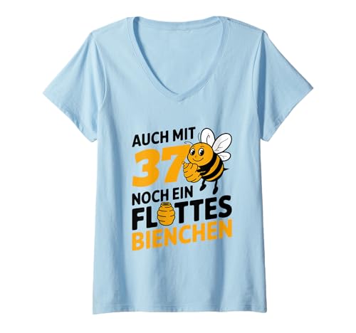 Damen 37 Jahre Geburtstag Frau I 37.ter Geburtstag I 37 Geburtstag T-Shirt mit V-Ausschnitt Damen 37 Jahre Geburtstag Frau I 37.ter Geburtstag I 37 Geburtstag T-Shirt mit V-Ausschnitt von GebGesch 37. Geburtstag Geschenke
