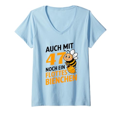 Damen 47 Jahre Geburtstag Frau I 47.ter Geburtstag I 47 Geburtstag T-Shirt mit V-Ausschnitt Damen 47 Jahre Geburtstag Frau I 47.ter Geburtstag I 47 Geburtstag T-Shirt mit V-Ausschnitt von GebGesch 47. Geburtstag Geschenke