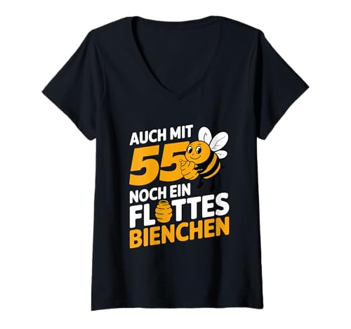 Damen 55 Jahre Geburtstag Frau I 55.ter Geburtstag I 55 Geburtstag T-Shirt mit V-Ausschnitt Damen 55 Jahre Geburtstag Frau I 55.ter Geburtstag I 55 Geburtstag T-Shirt mit V-Ausschnitt von GebGesch 55. Geburtstag Geschenke