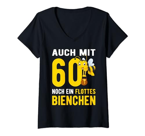 Damen 60 Geburtstag Frauen 60 Jahre Damen 60. Geburtstag T-Shirt mit V-Ausschnitt von GebGesch 60. Geburtstag Geschenke