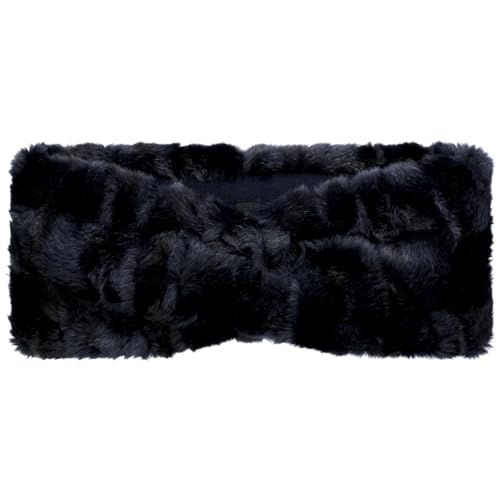 Gebeana Fake Fur Stirnband Headband (One Size - dunkelblau) von Gebeana