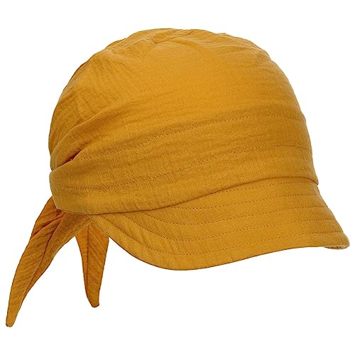 Gebeana Musselin GOTS Bandana Cap Visor Visorcap mit Schirm Damen - Sommer Frühling-Sommer - One Size senf von Gebeana