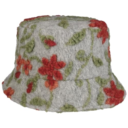 Gebeana Suvera Wool Bucket Damenhut Wollhut Stoffhut Fischerhut (One Size - hellgrau) von Gebeana