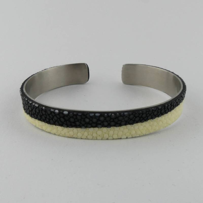 Genuine Stingray Leather Bracelet Stainless Steel Genuine Stingray Leather Bracelet Stainless Steel von GebertsShop