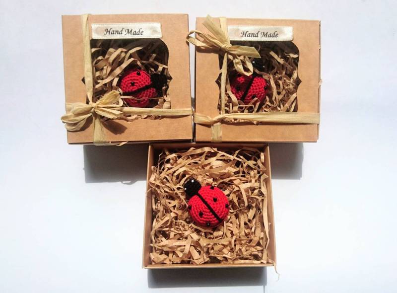 Marienkäfer Brosche Häkeln Jeweled Rotes Insekt Geschenk von Gebeya