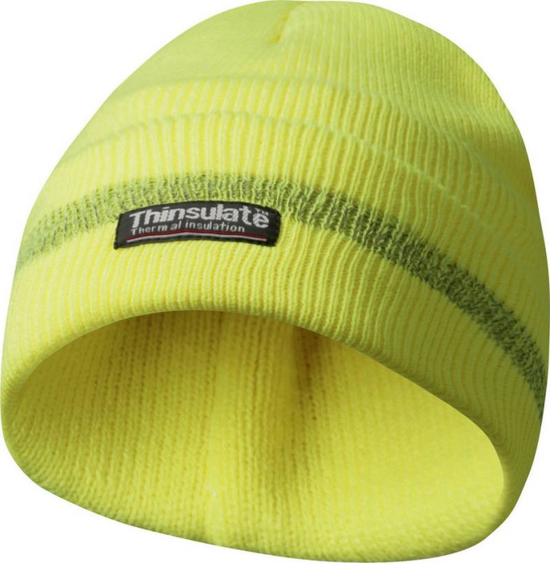 Gebol Beanie Gebol Mütze mit Reflektionsstreifen gelb von Gebol