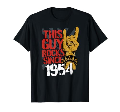 1954 Vintage 70 Geburtstag Rock Musik Männer Geschenk T-Shirt von Geboren 1954 70. Geburtstag Legende Musik Rock
