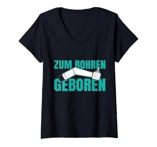 Damen Zum Bohren Geboren Zahnarzt Zahnmedizin Beruf Geschenk T-Shirt mit V-Ausschnitt Damen Zum Bohren Geboren Zahnarzt Zahnmedizin Beruf Geschenk T-Shirt mit V-Ausschnitt von Geboren Zum Bohren Zahntechniker Zahnarztassistent