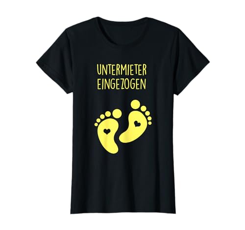Untermieter Werdende Mutter Babyfüße Schwanger Baby Geschenk T-Shirt von Geburt Neugeborenes Mama 2020 Eltern Geschenke