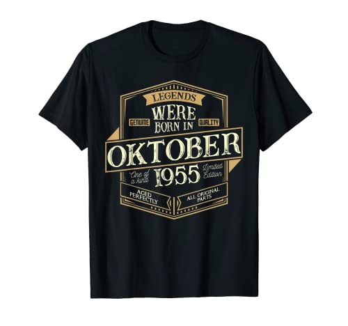 Herren Oktober 1955 Geburtstag Mann T-Shirt Herren Oktober 1955 Geburtstag Mann T-Shirt von Geburtstag 1955 Oktober
