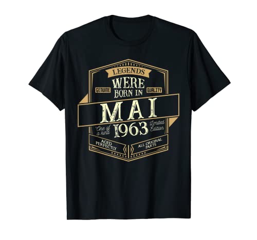 Herren Mai 1963 Geburtstag Mann T-Shirt Herren Mai 1963 Geburtstag Mann T-Shirt von Geburtstag 1963 Mai