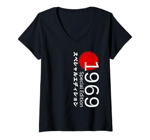 Damen Baujahr 1969 Geburtstag Geboren 1969 Jahrgang 1969 T-Shirt mit V-Ausschnitt Damen Baujahr 1969 Geburtstag Geboren 1969 Jahrgang 1969 T-Shirt mit V-Ausschnitt von Geburtstag 1969 Damen Jahrgang 1969 Herren