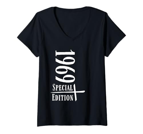 Damen Baujahr 1969 Geburtstag Geboren 1969 Jahrgang 1969 T-Shirt mit V-Ausschnitt Damen Baujahr 1969 Geburtstag Geboren 1969 Jahrgang 1969 T-Shirt mit V-Ausschnitt von Geburtstag 1969 Damen Jahrgang 1969 Herren