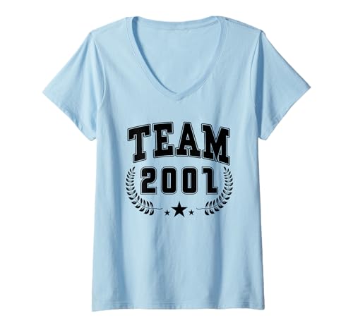 Damen Baujahr 2001 Geburtstag Geboren 2001 Jahrgang 2001 T-Shirt mit V-Ausschnitt Damen Baujahr 2001 Geburtstag Geboren 2001 Jahrgang 2001 T-Shirt mit V-Ausschnitt von Geburtstag 2001 Damen Jahrgang 2001 Herren