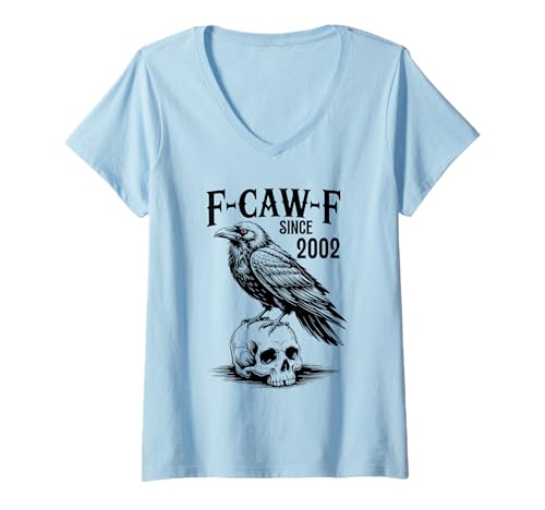 Damen F-Caw-F Baujahr 2002 Geburtstag Geboren 2002 Jahrgang 2002 T-Shirt mit V-Ausschnitt Damen F-Caw-F Baujahr 2002 Geburtstag Geboren 2002 Jahrgang 2002 T-Shirt mit V-Ausschnitt von Geburtstag 2002 Damen Jahrgang 2002 Herren