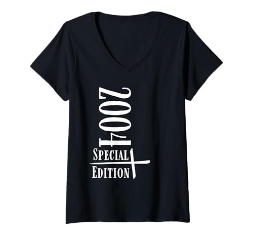 Damen 21 Jahre Jahrgang 2004 21 Geburtstag geboren 2004 T-Shirt mit V-Ausschnitt von Geburtstag 2004 Damen Jahrgang 2004 Herren