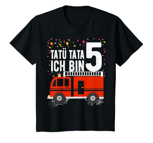 5 Geburtstag Feuerwehrauto Geschenk Junge 5 Feuerwehr Jungen T-Shirt 5 Geburtstag Feuerwehrauto Geschenk Junge 5 Feuerwehr Jungen T-Shirt von Geburtstag 5 Junge Feuerwehrmann Geschenke