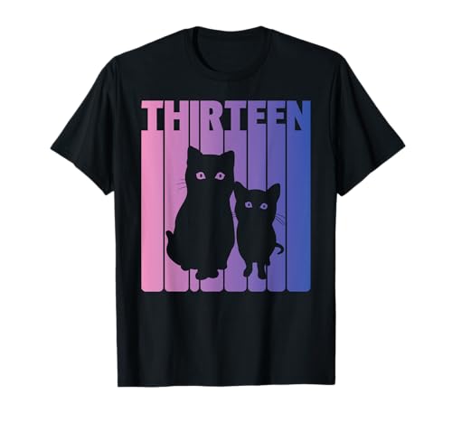 Geburtstag 13. Katzen Kätzchen Mädchen 13 Vintage Geschenk T-Shirt Geburtstag 13. Katzen Kätzchen Mädchen 13 Vintage Geschenk T-Shirt von Geburtstag Dreizehn Jahre & Retro Geschenkidee