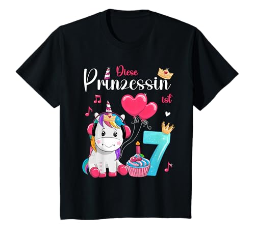 Geburtstag Einhorn - Diese Prinzessin ist 7 - Mädchen T-Shirt Geburtstag Einhorn - Diese Prinzessin ist 7 - Mädchen T-Shirt von Geburtstag Einhorn Mädchen Geburtstagsshirt