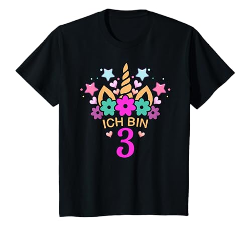 3. Geburtstag Mädchen Einhorn I Bin 3 Jahre alt T-Shirt von Geburtstag Einhorn Mädchen Ich Bin 3