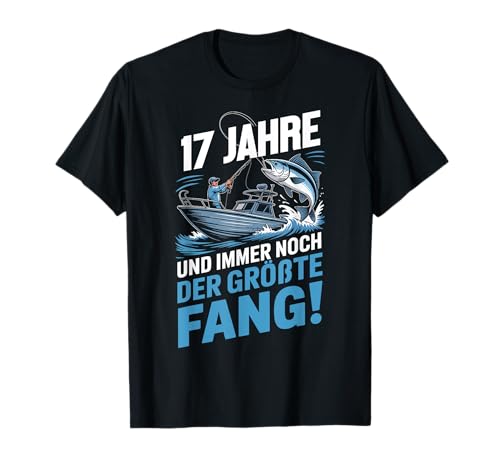 17. Geburtstag Angler Fischen 17 Jahre Jungs Fischer Retro T-Shirt von Geburtstag Fischen Geschenk Retro Jungs Männer