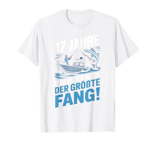 17. Geburtstag Angler Fischen 17 Jahre Jungs Fischer Retro T-Shirt von Geburtstag Fischen Geschenk Retro Jungs Männer