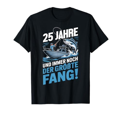 25. Geburtstag Angler Fischen 25 Jahre Männer Fischer Retro T-Shirt von Geburtstag Fischen Geschenk Retro Jungs Männer