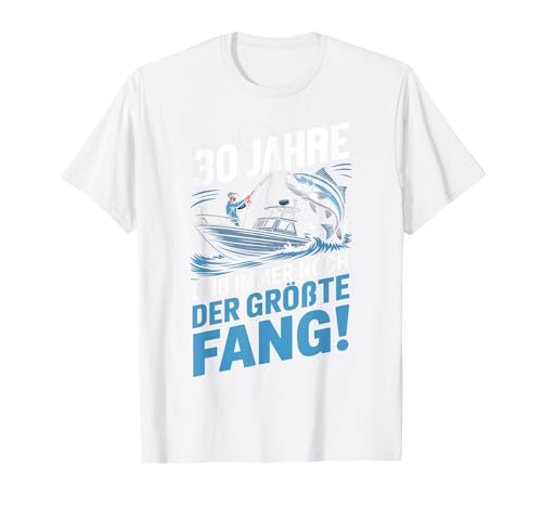 30. Geburtstag Angler Fischen 30 Jahre Männer Fischer Retro T-Shirt von Geburtstag Fischen Geschenk Retro Jungs Männer