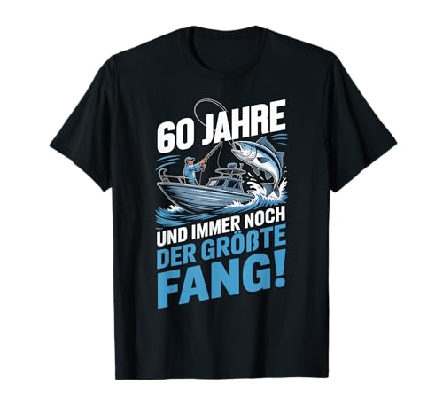 60. Geburtstag Angler Fischen 60 Jahre Männer Fischer Retro T-Shirt von Geburtstag Fischen Geschenk Retro Jungs Männer