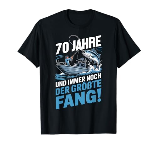 70. Geburtstag Angler Fischen 70 Jahre Männer Fischer Retro T-Shirt von Geburtstag Fischen Geschenk Retro Jungs Männer