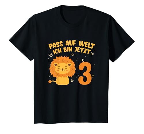 Pass Auf Welt Ich Bin Jetzt 3 Jungen Geburtstag Geschenk T-Shirt von Geburtstag Geburtstagskind Geburtstagsshirt