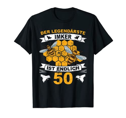 Herren 50 Geburtstag Bienen Bienenzucht Honig Bienenzüchter Imker T-Shirt Herren 50 Geburtstag Bienen Bienenzucht Honig Bienenzüchter Imker T-Shirt von Geburtstag Geschenk Bienenliebhaber Imkereibedarf