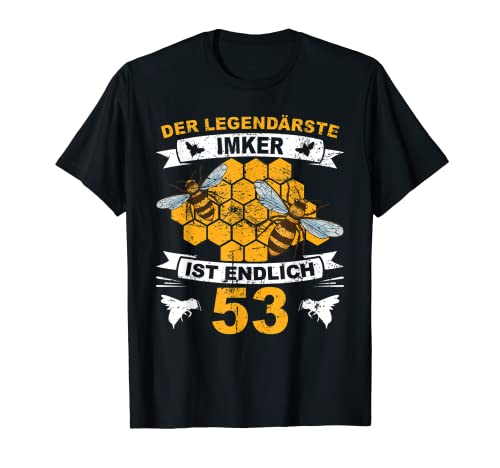 Herren 53 Geburtstag Bienen Bienenzucht Honig Bienenzüchter Imker T-Shirt Herren 53 Geburtstag Bienen Bienenzucht Honig Bienenzüchter Imker T-Shirt von Geburtstag Geschenk Bienenliebhaber Imkereibedarf