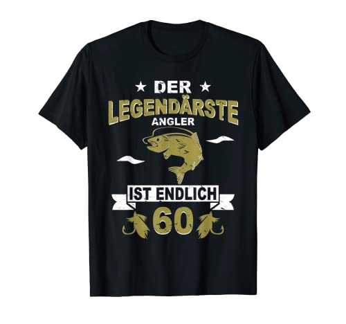 Herren 60 Jahre Sportfischerei Angeln Birthday Angler 60 Geburtstag T-Shirt Herren 60 Jahre Sportfischerei Angeln Birthday Angler 60 Geburtstag T-Shirt von Geburtstag Geschenk Fischer Geburtstagswünsche